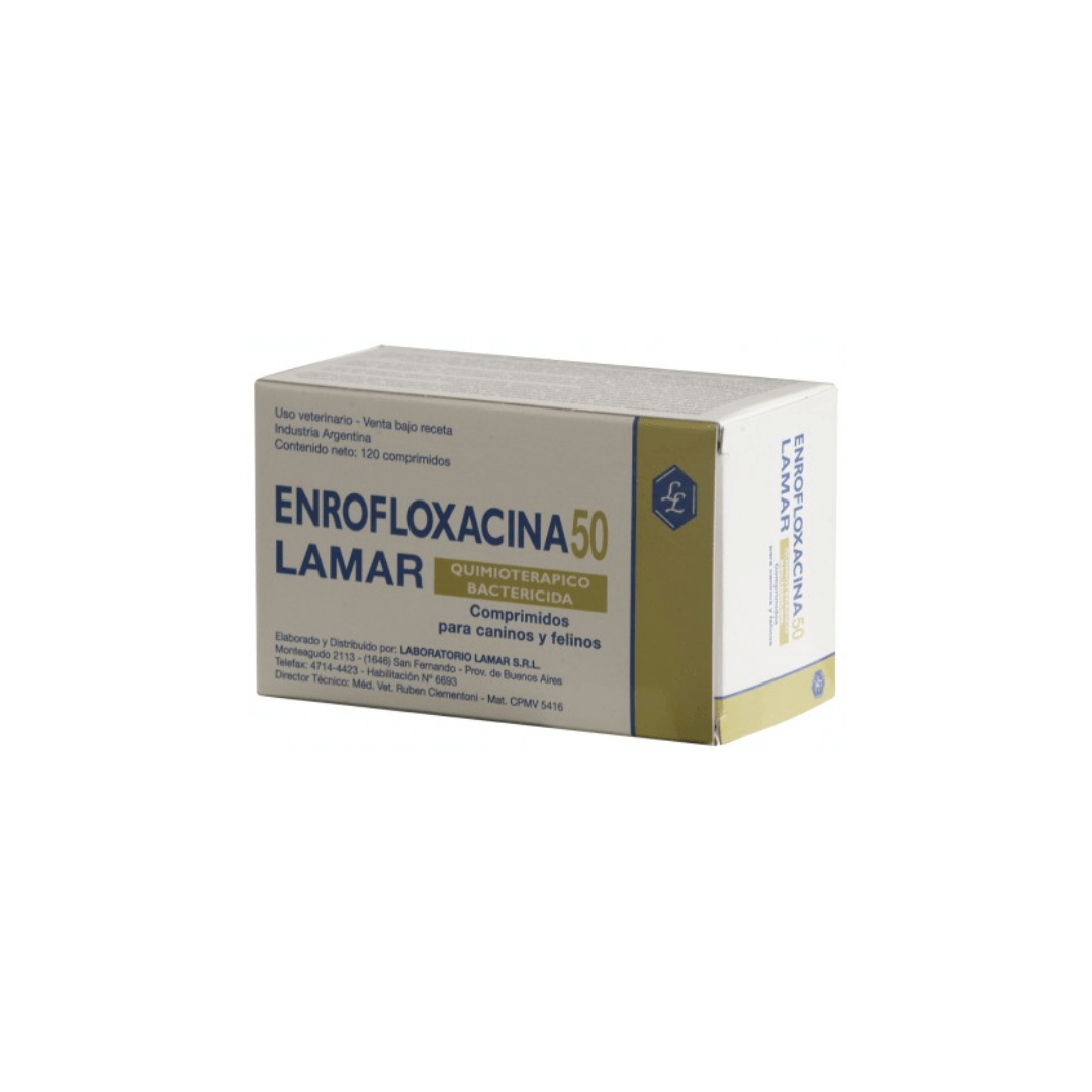 Enrofloxacina 50mg x120 Comprimidos